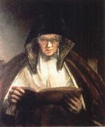 REMBRANDT Harmenszoon van Rijn An Old Woman Reading oil painting artist